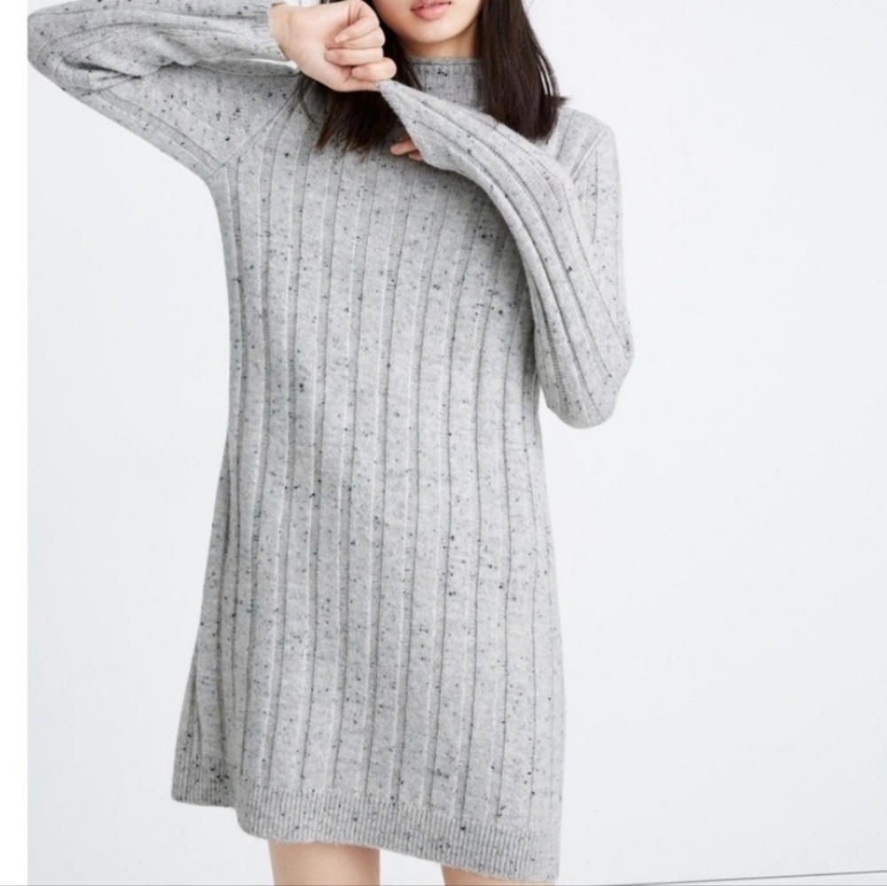 Madewell Donegal Rolled Mockneck Sweater Dress Sz XXS